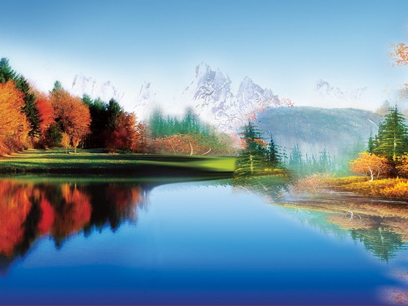 好看的山水挂画风电脑桌面壁纸来啦