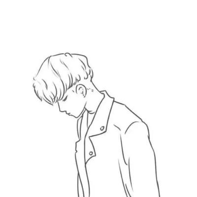 24张简约手绘黑白情侣头像 高清好看的手绘情头合集