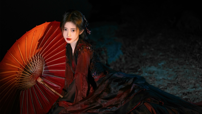 鞠婧祎《落》主题高清壁纸分享