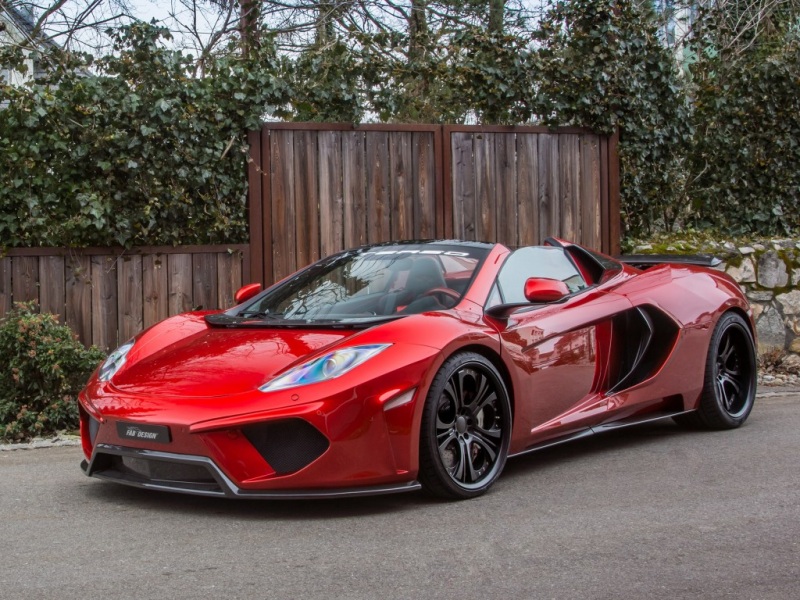 红色迈凯轮MP4-12C Spyder改装版 高清跑车壁纸合集