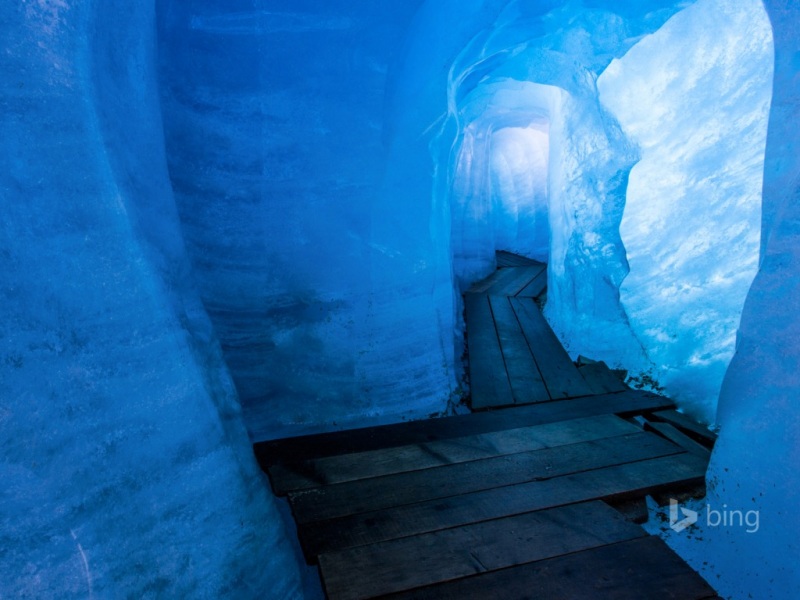 瑞士瓦莱罗纳冰川冰洞风景 多款尺寸电脑桌面壁纸