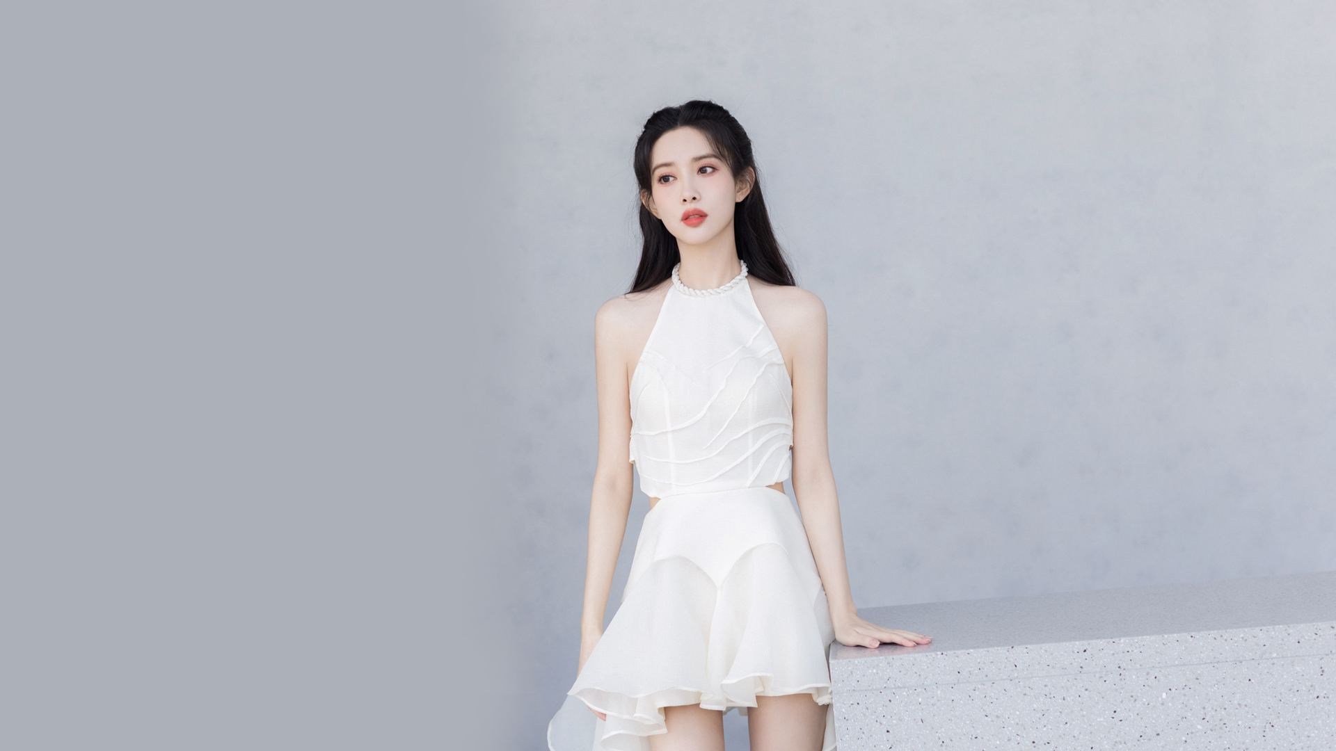 孟子义白裙造型电脑壁纸 多款高清尺寸可选