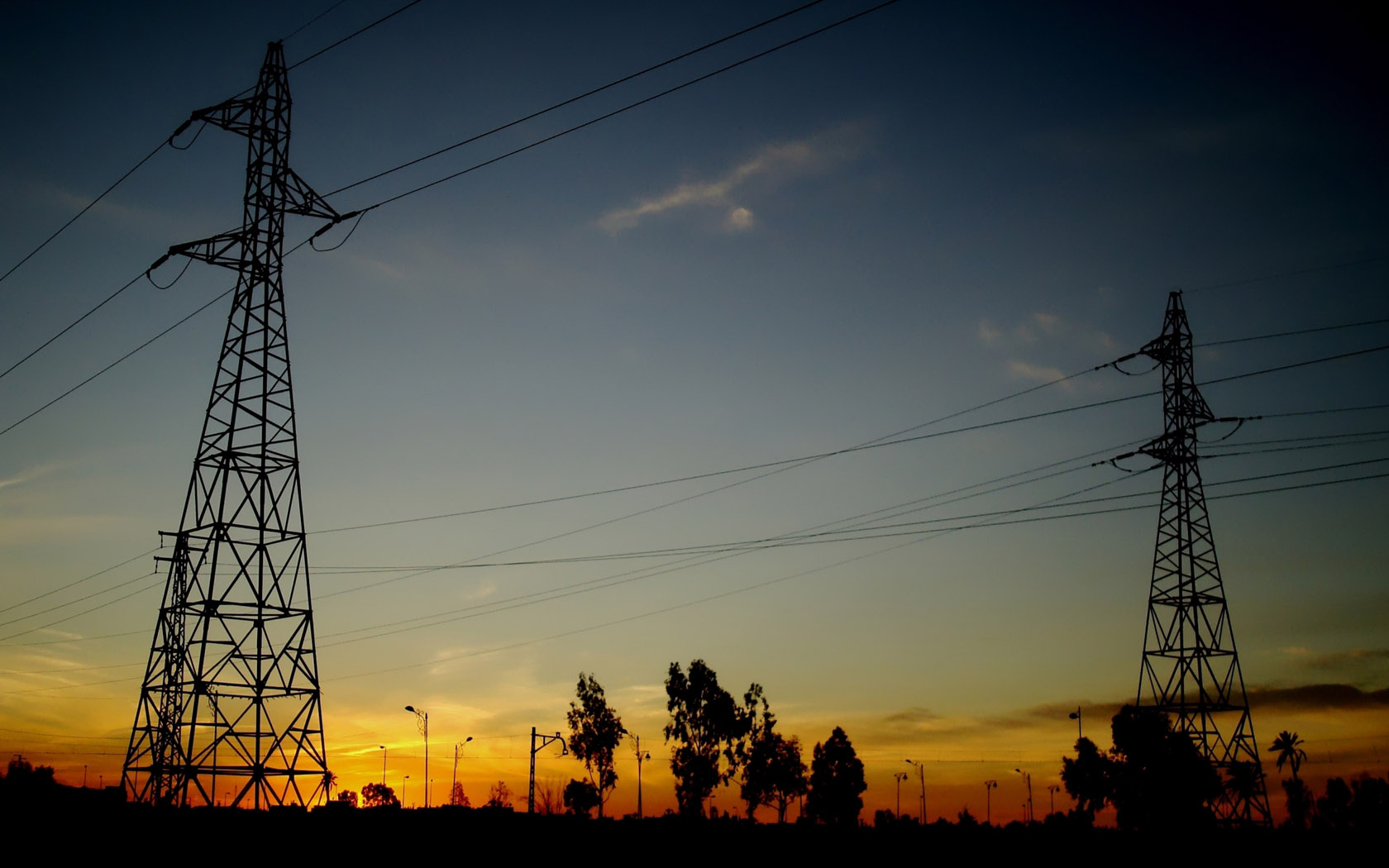 电线杆风景电脑桌面高清壁纸分享