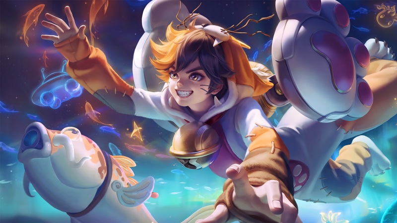 王者荣耀狂想玩偶喵蒙犽高清壁纸来啦，多款分辨率可选