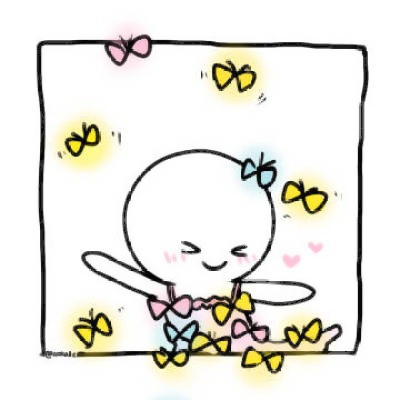 28组超可爱简笔小白人情头 左右配对手绘款高清分享