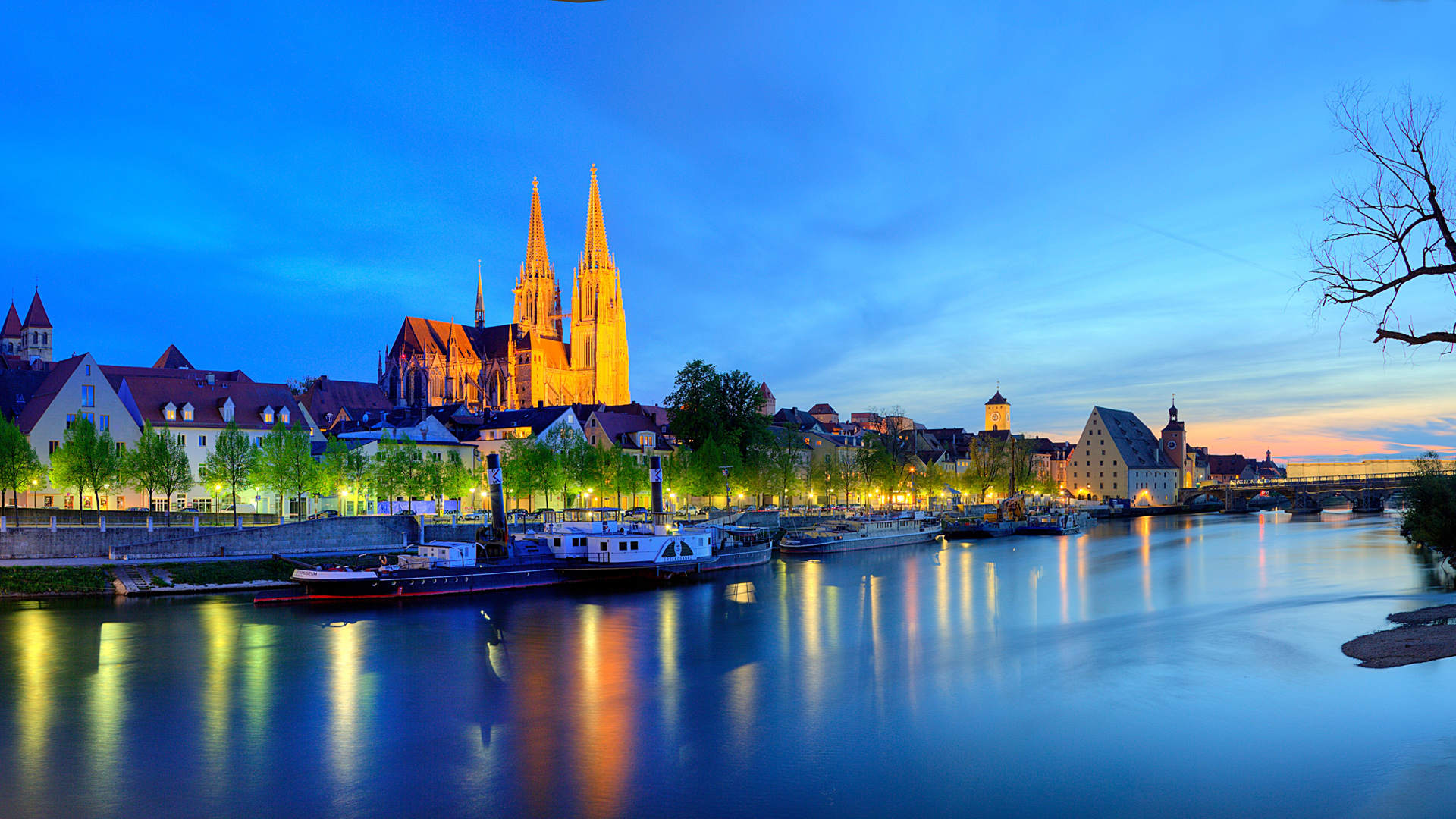 德国雷根斯堡多瑙河电脑桌面壁纸分享