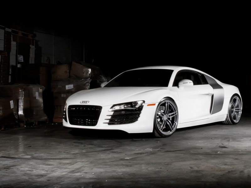 白色奥迪R8 P8高清壁纸 多款分辨率可选