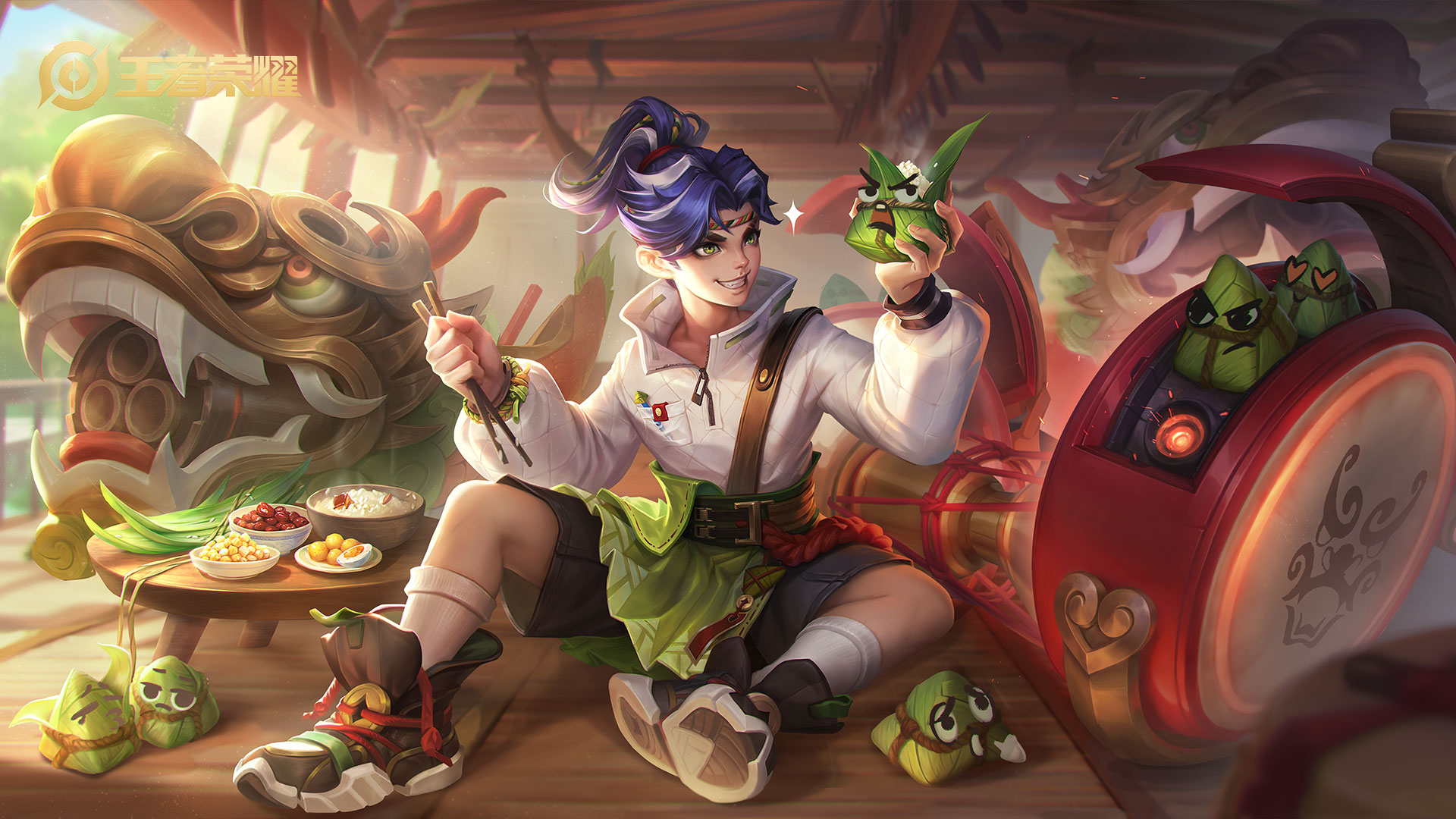 王者荣耀蒙犽龙鼓争鸣高清壁纸来啦