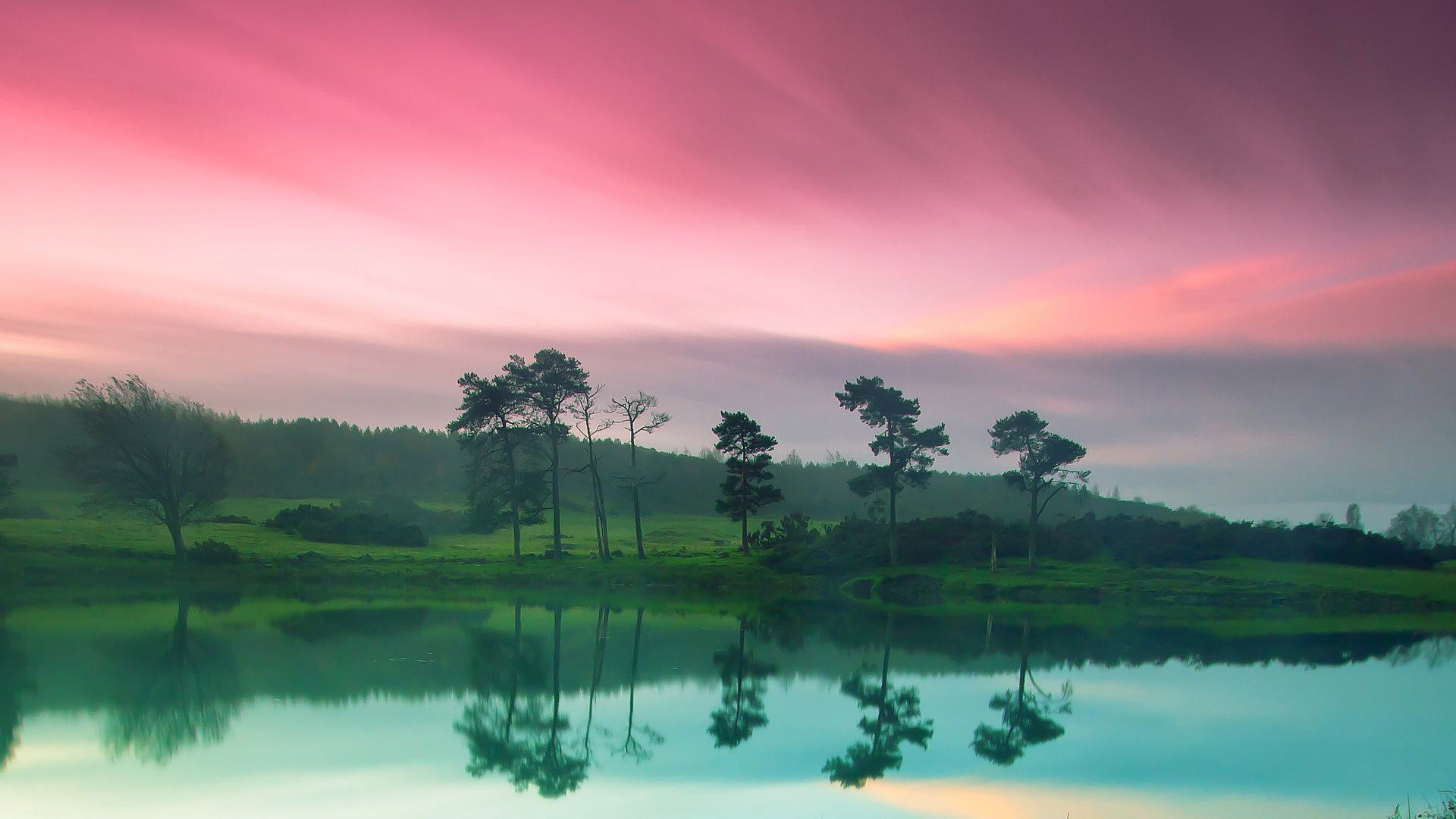 天籁山水风电脑桌面动漫壁纸来了