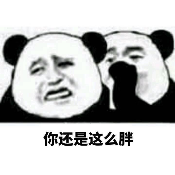 熊猫人悄悄话系列表情包：加油！你是最胖的！