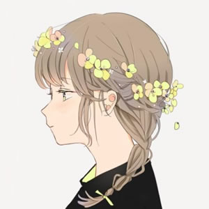 12组带花环的动漫情侣头像 高清一男一女款