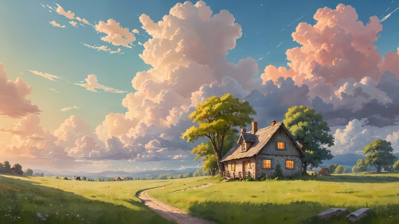 多款田园小屋风景电脑动漫壁纸 适配不同屏幕尺寸