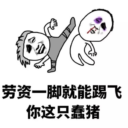 劳资一脚就能踢飞你 怼人斗图表情包合集