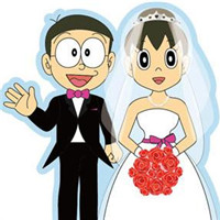 大雄静香情侣头像 一左一右一对两张的18张素材合集