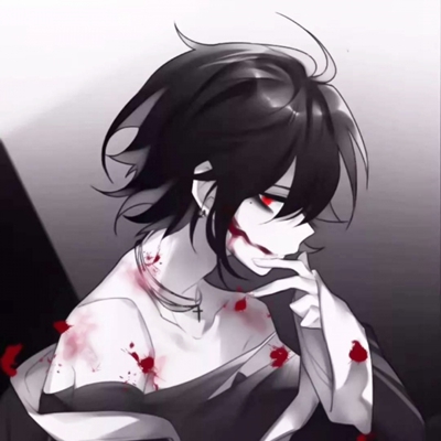 黑白丧系动漫情侣头像带血 10张超好看的漫画情头