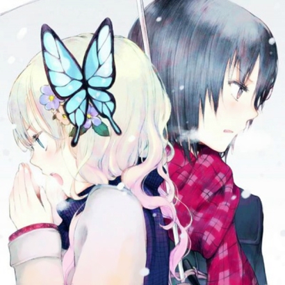 16组高清QQ动漫情侣头像 一人一张双人配对款