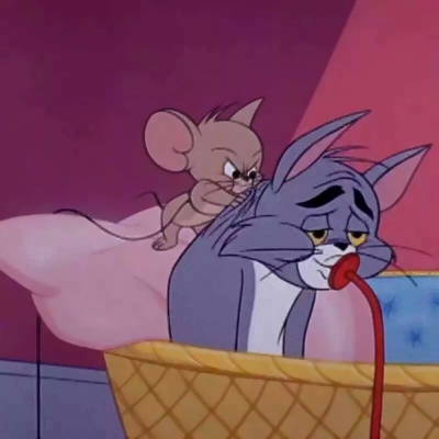 猫和老鼠情侣头像来啦！一左一右高清又搞笑，共28张杰瑞款情侣头像