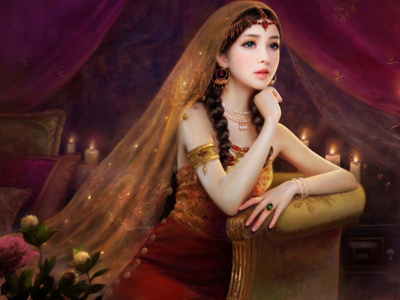 氛围感拉满！古典公主风古装美女电脑壁纸分享