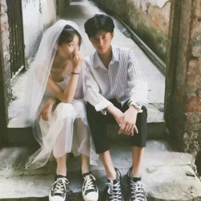 20组浪漫婚纱情侣头像 高清一对两张