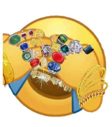 捂脸emoji配金表金链？这套炫富表情包太真实了