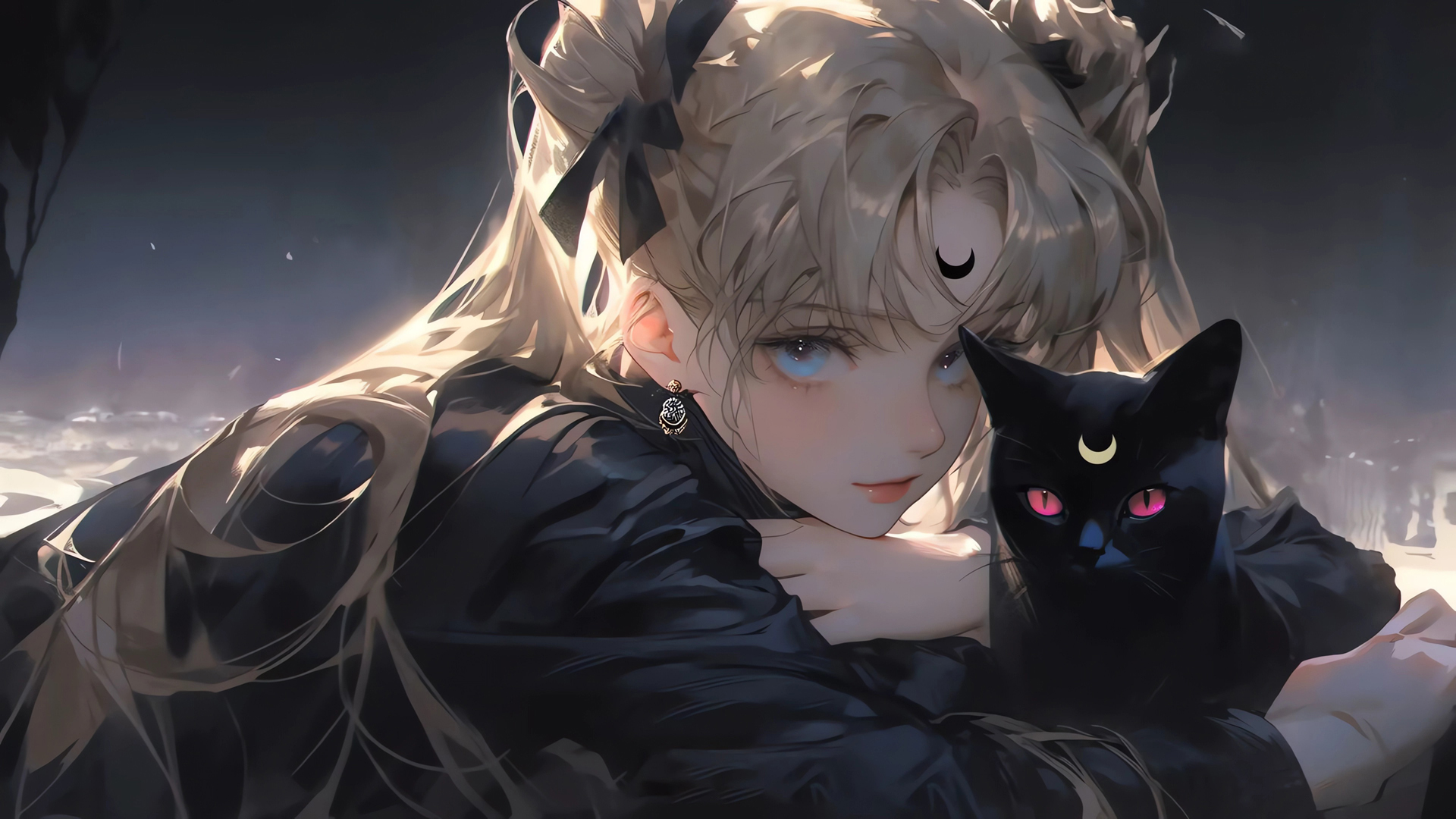 美少女战士黑猫月牙款 多款高清电脑壁纸可选