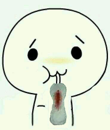 酚酞瓜用吸管喝姨妈巾的搞笑动图