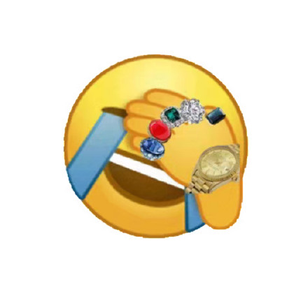捂脸emoji配金表金链？这套炫富表情包太真实了