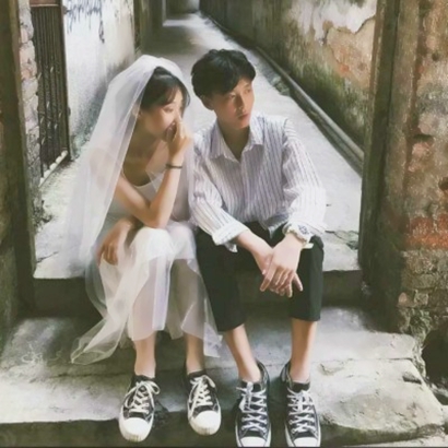 20组浪漫婚纱情侣头像 高清一对两张