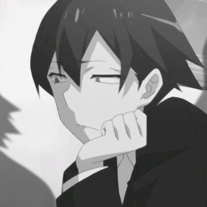 黑白丧系动漫情侣头像合集 18张高清图直接存