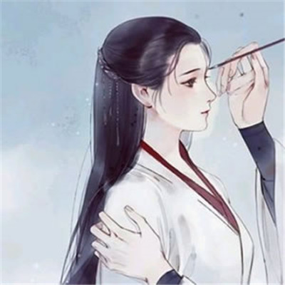 一左一右白衣古风情头！16张高清古风情侣头像合集