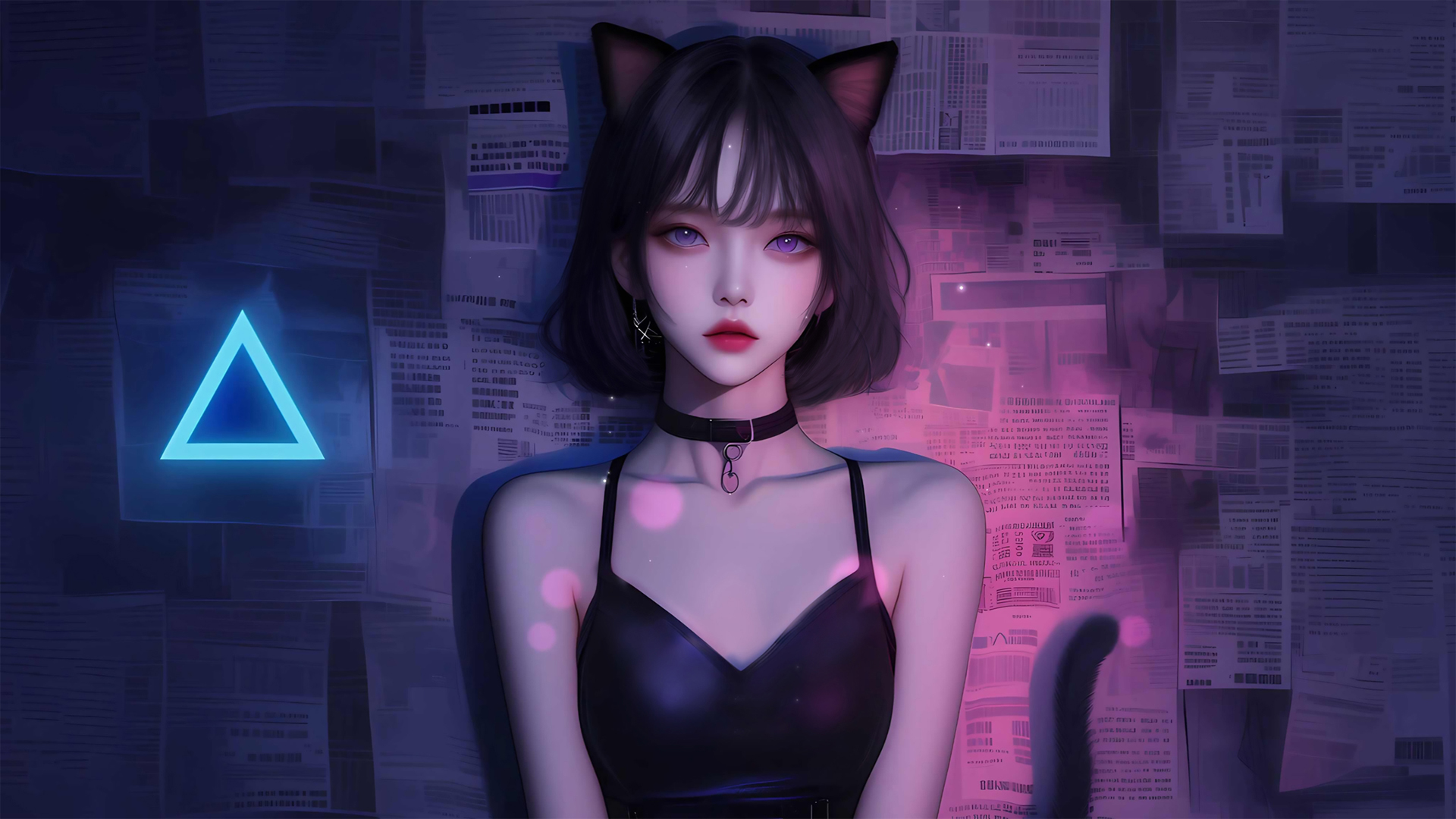 兽耳短发猫耳娘！这款动漫壁纸刚好适配你的电脑屏幕