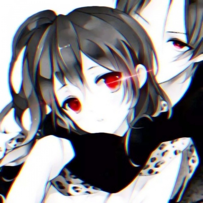 黑暗系拉满！12张一左一右黑白红瞳动漫情头合集