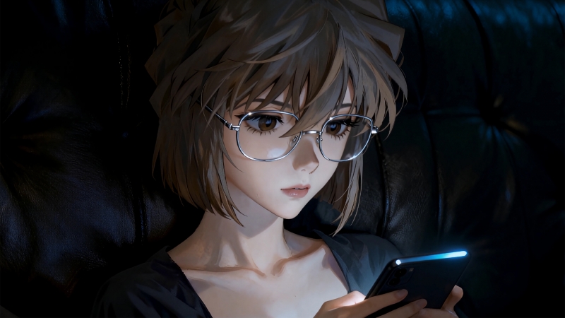 灰原哀雪莉暗黑风电脑壁纸 高清动漫桌面素材