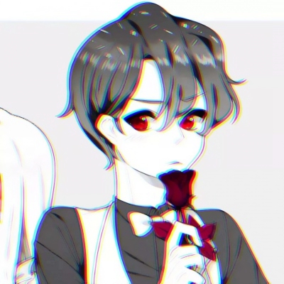 黑暗系拉满！12张一左一右黑白红瞳动漫情头合集