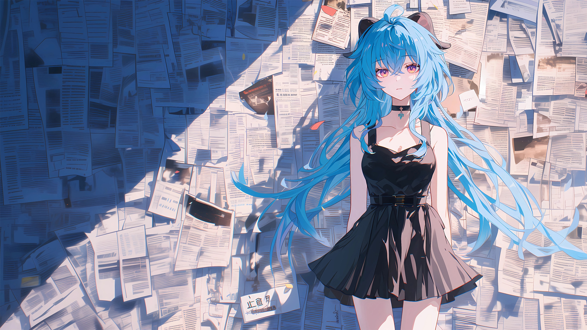 报纸墙甘雨动漫壁纸来了 多款高清尺寸可选