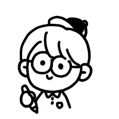 12张超可爱简约手绘情侣头像 一男一女高清图