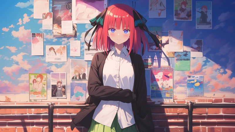 中野二乃照片墙动漫壁纸 多款尺寸电脑桌面高清图分享