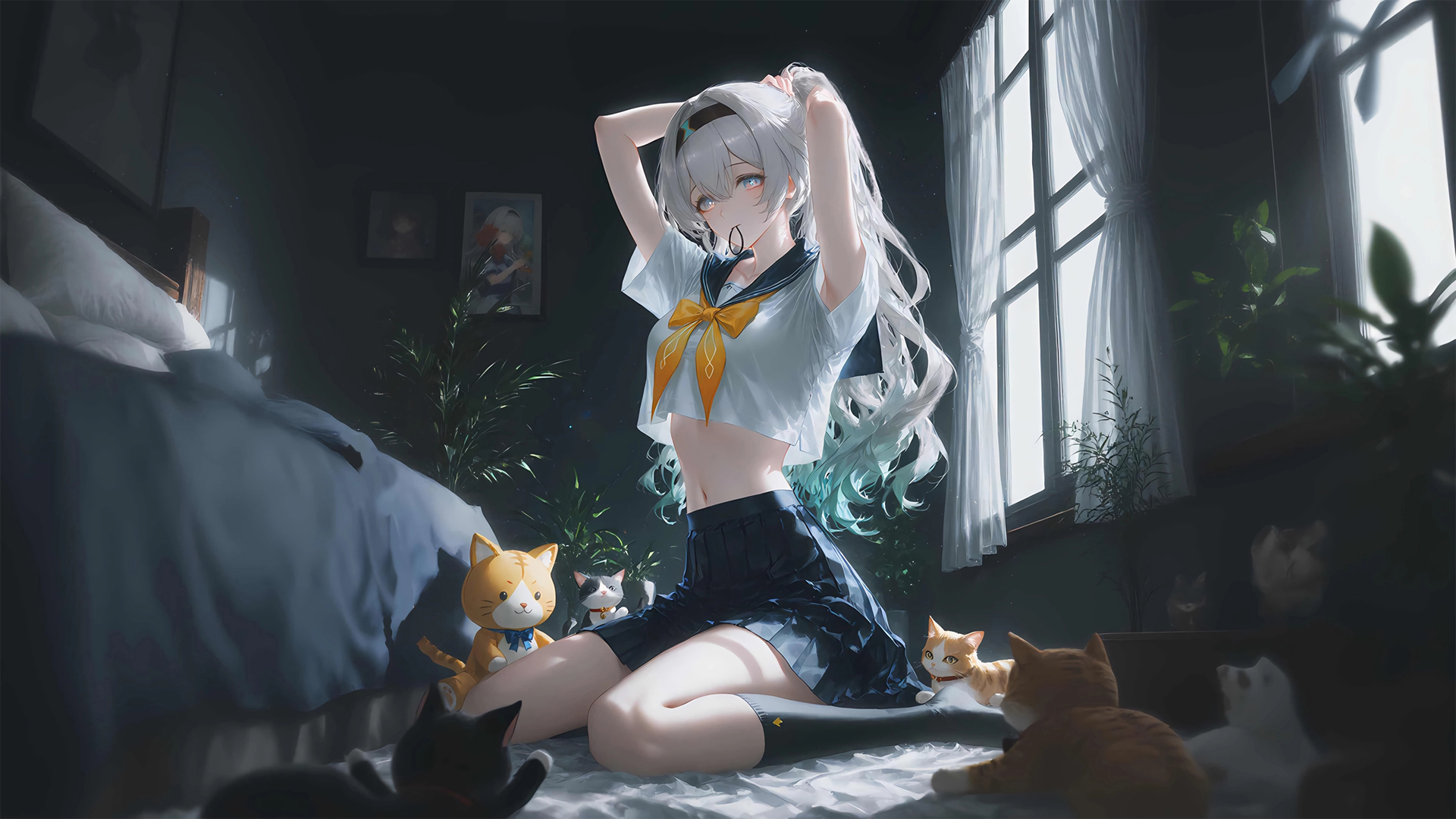 流萤午后氛围感拉满！这款高清动漫电脑壁纸太绝了