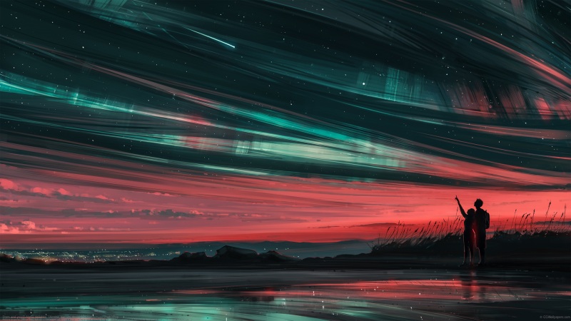 星星与你浪漫星夜动漫壁纸，多款高清尺寸可选