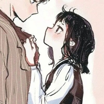 14张超甜动漫情侣亲吻头像 快拿去当情头啦