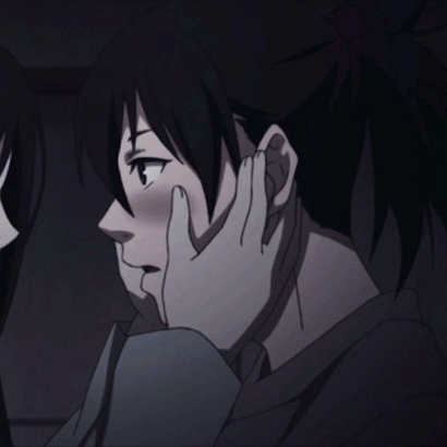 适合微信用的偏丧风暗黑系动漫情侣头像 高清10组