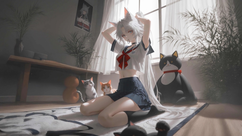 崩坏星穹铁道飞霄带猫耳！多款高清电脑动漫壁纸安排上