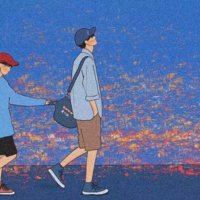 手绘风动漫情侣头像！6张一左一右简约高清图