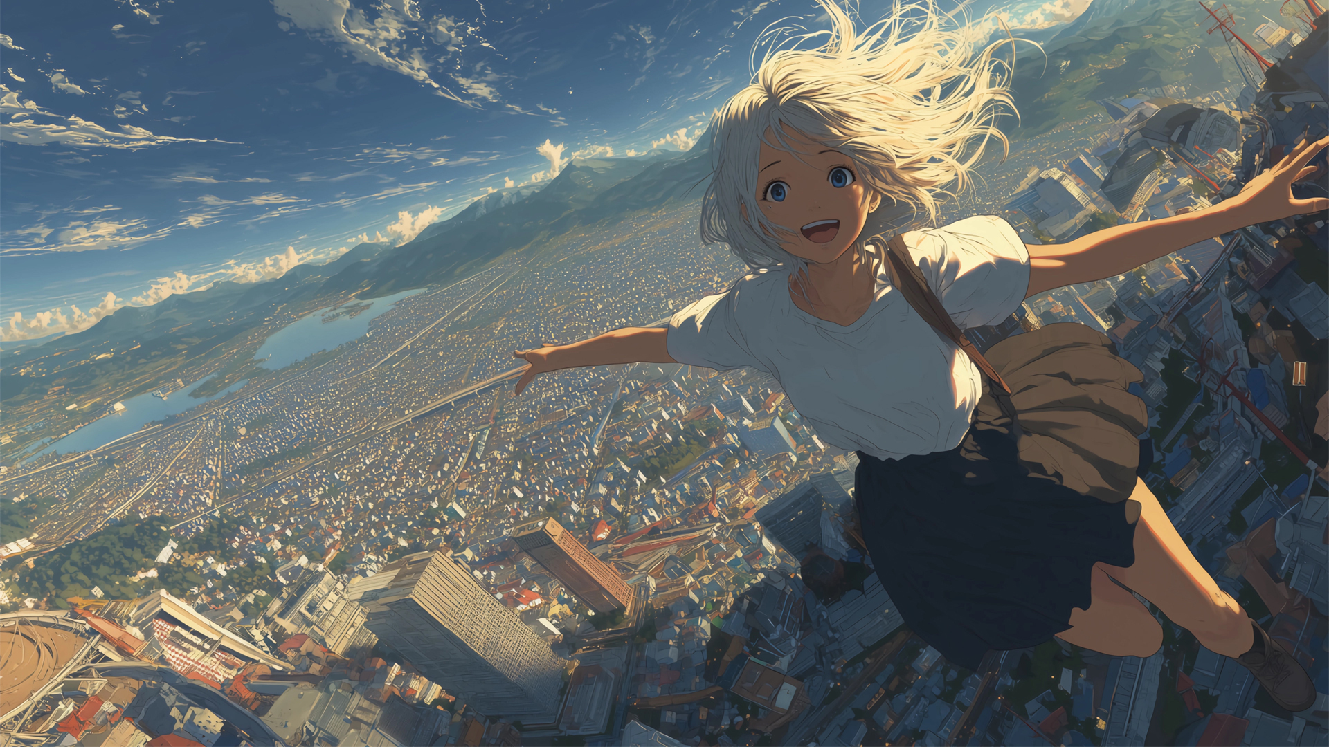 心向苍穹的追梦少女！这款动漫电脑壁纸太绝了