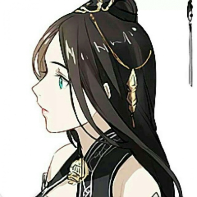 古风情侣头像一对两张，配文“喝不完忘情泉不让你如烟”