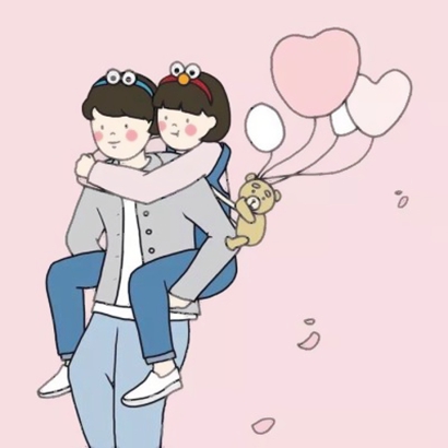 12张高清好看的创意卡通情侣头像合集