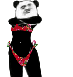 大长腿熊猫头性感内衣表情包合集来啦