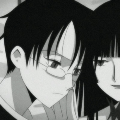 黑白丧系动漫情侣头像合集 18张高清图直接存