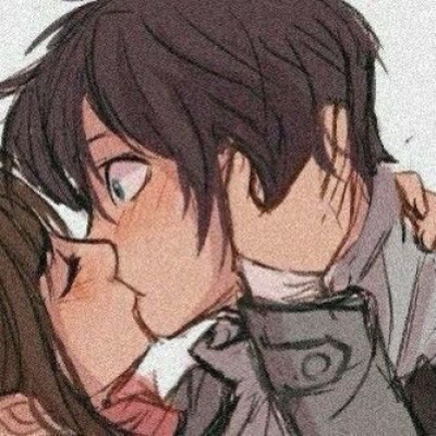 14张超甜动漫情侣亲吻头像 快拿去当情头啦