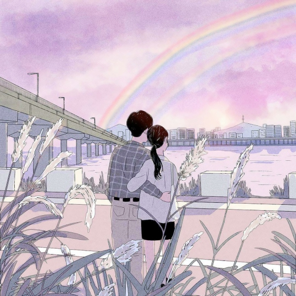 9张超治愈情侣日常插画头像 高清又暖心